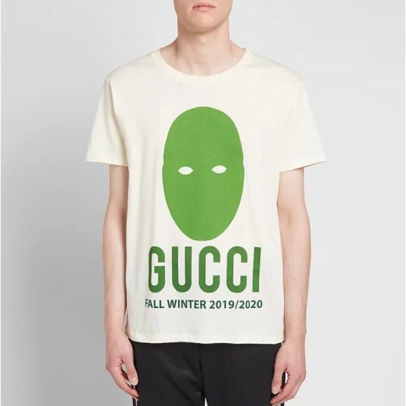 NWT Gucci Manifesto Mask Print Oversized Cotton T-Shirt in White Size XXL - Picture 3 of 13